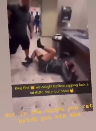Video of 6ix9ine getting jumped at LA Fitness Mexican rapper