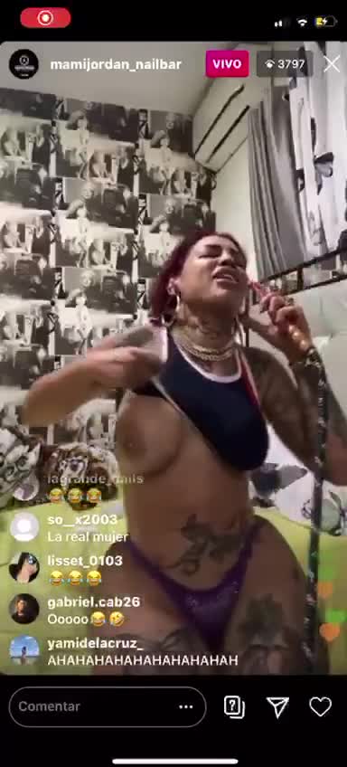 Mamijordan hace striper live de intagram parte2